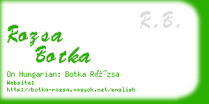 rozsa botka business card